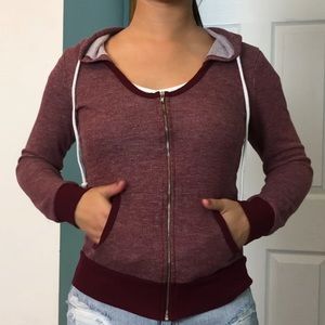 Fitted Maroon Hoodie